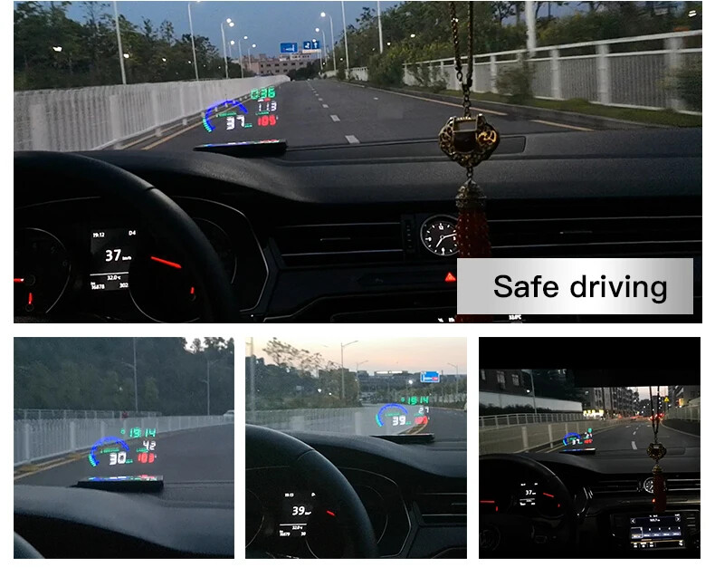 Head-up Display Windshield Projector Car Gadgets Digital Speedometer Water/Fuel