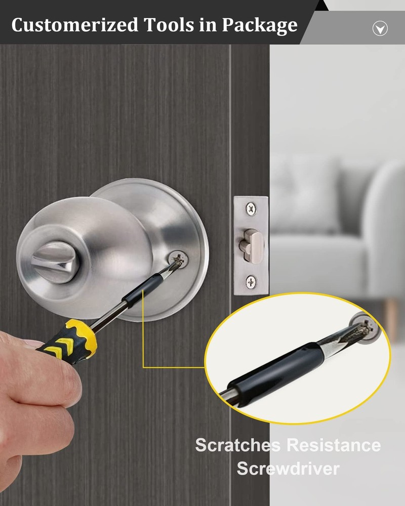 2 Sets All Keyed Same Entry Door 2 Pack, Deadbolt Lockset-Keyed Alike