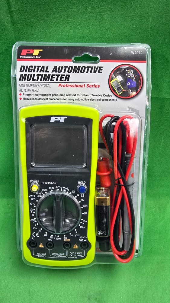Performance Tool W2972 Digital Automotive Multimeter NEW (E8)