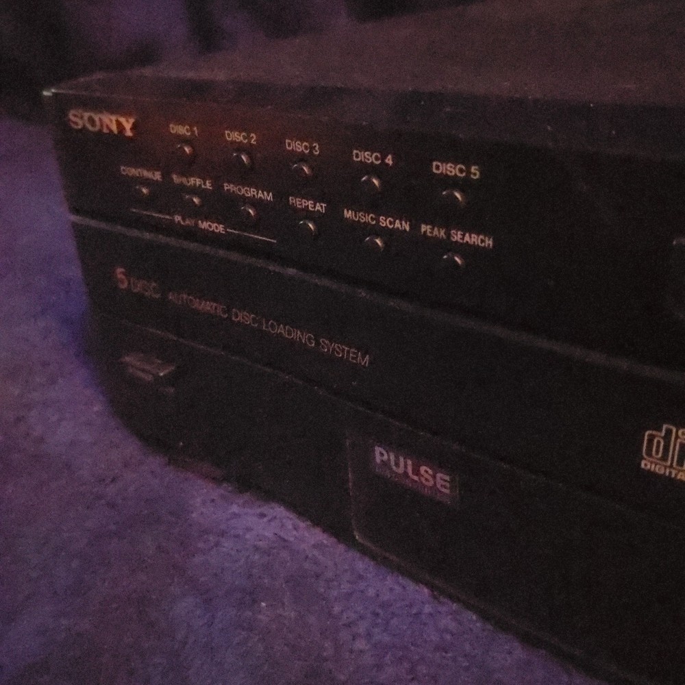 Sony CDP-C322M 5 Disc Carousel CD Player Deck, High Density Linear, No Remote