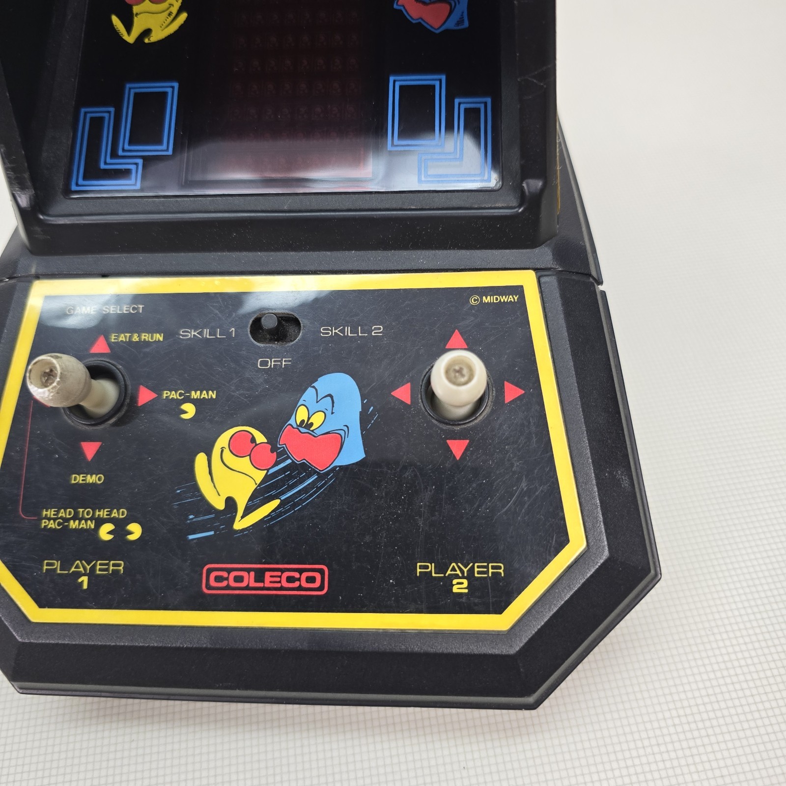 Vintage 1981 Tabletop Pac-Man Arcade Game by Midway's Coleco Works Perfect
