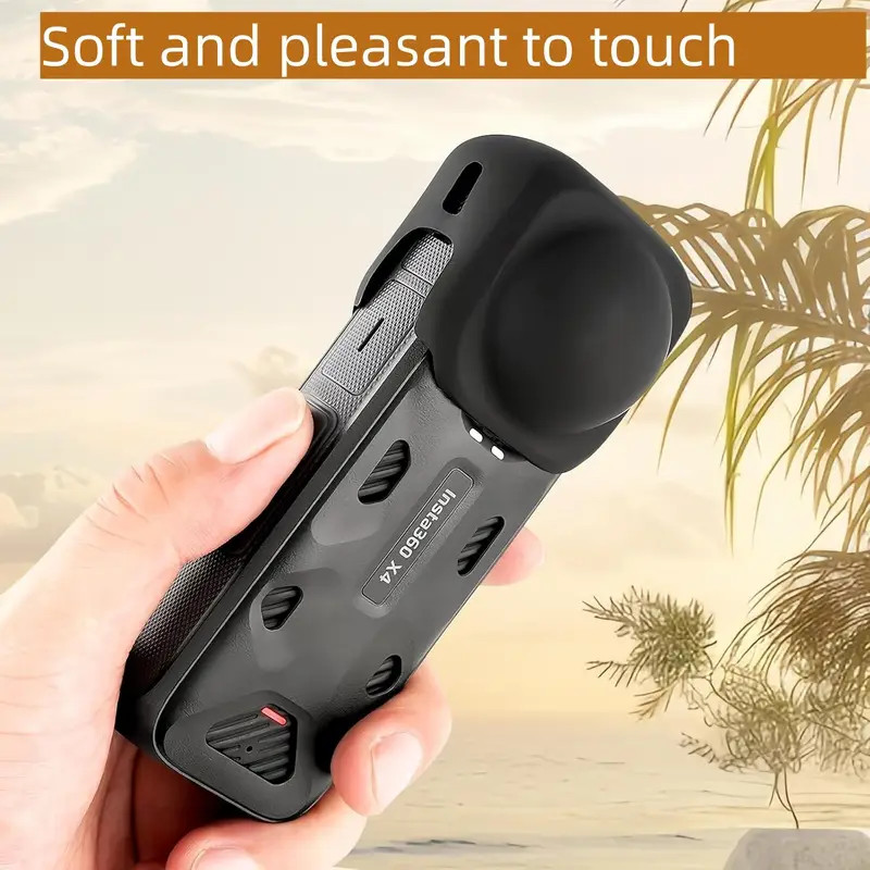 For Insta360 X4 Silicone Case Camera Protective Kit Action Camera Case/Lens Cap