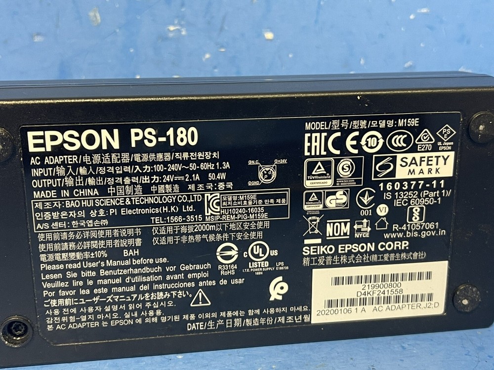 Epson PS-180 AC ADAPTER Power Adaptor EPSON