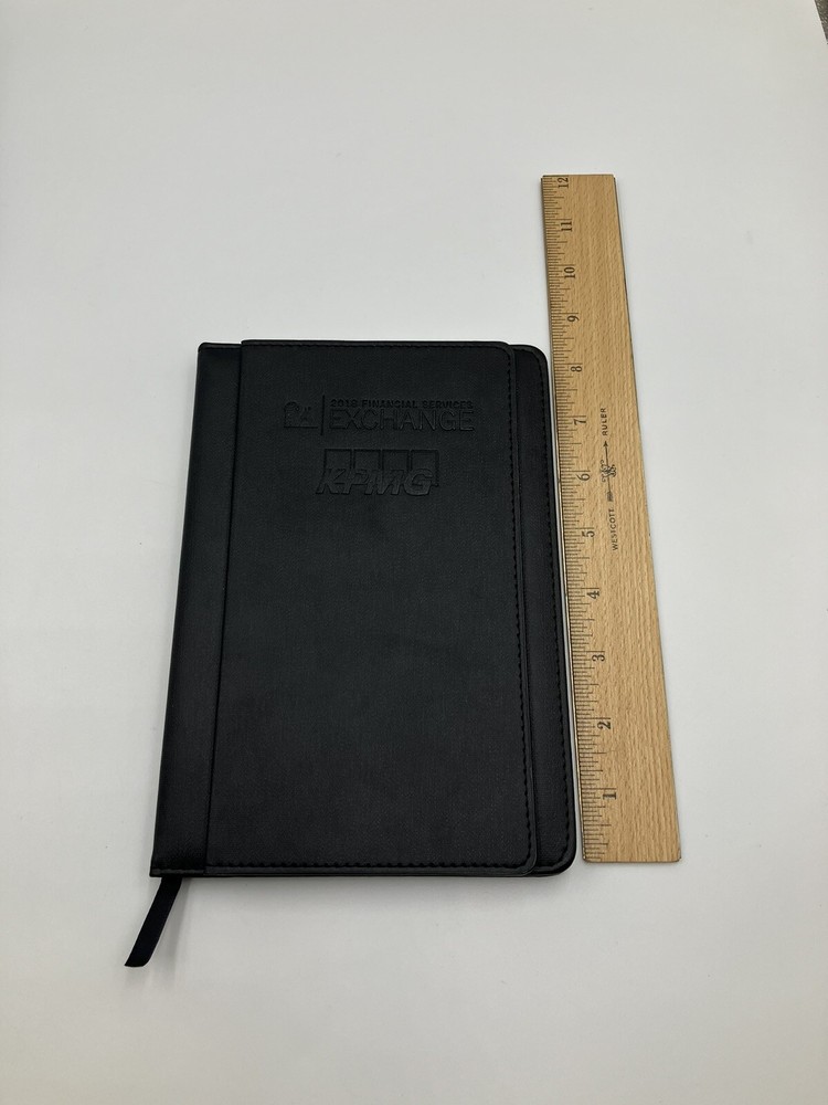 KPMG Logo Notebook 5x8 magnetic clothes pocket holder lined notebook