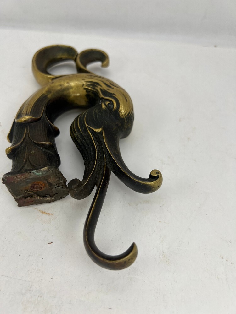 Bird Phoenix antique Gate post Finial solid cast Metal Brass 8"