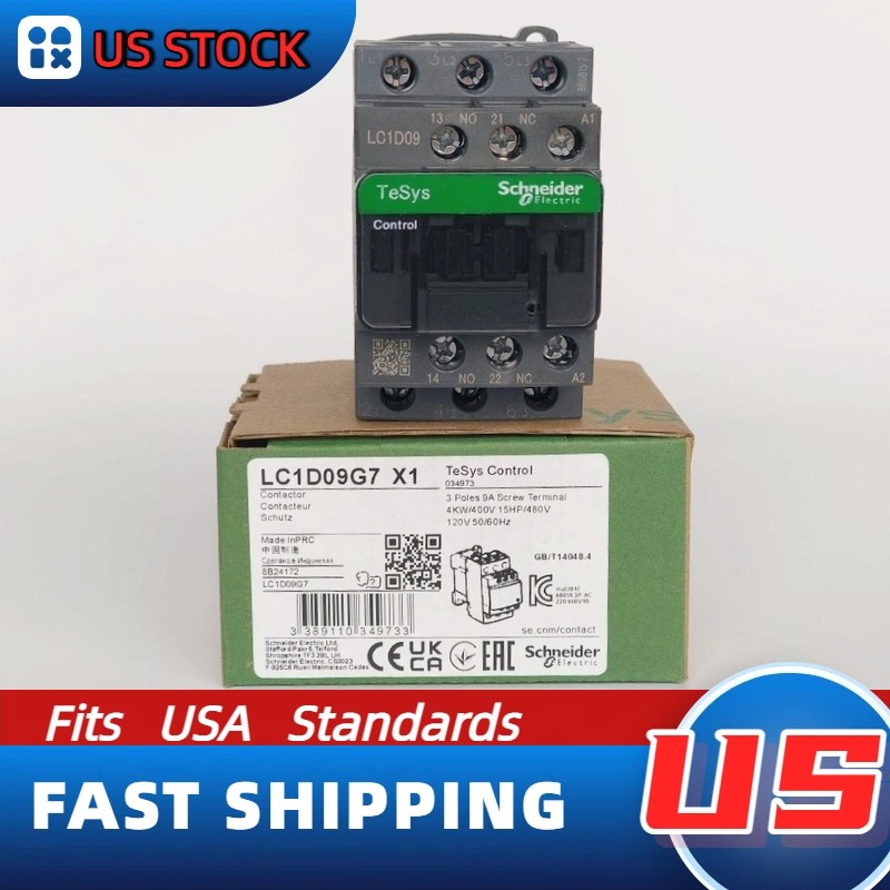 1PCS New Schneider LC1D09G7 LC1D09BD Contactor US Warehouse Free Ship