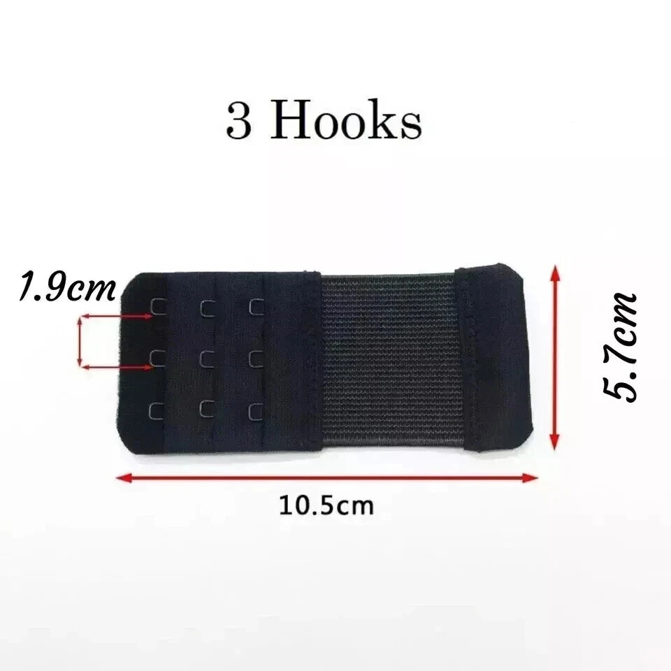 3ROW 2,3,4Hook Bra Extender Bra Strap Strapless Underwear Maternity Bra Extender