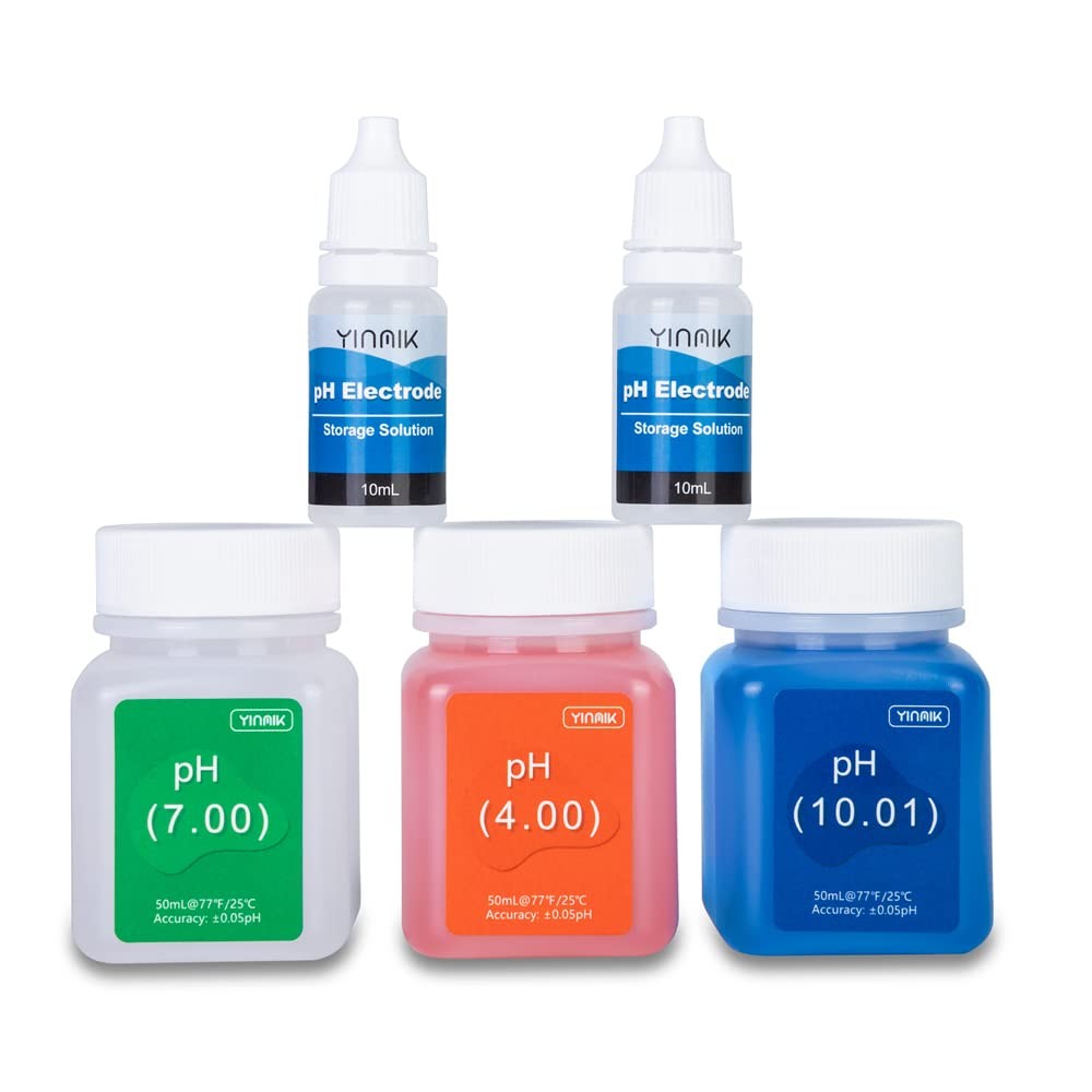 YINMIK pH Meter Calibration Solution Kit(4.00,7.00&10.01) with Electrode...