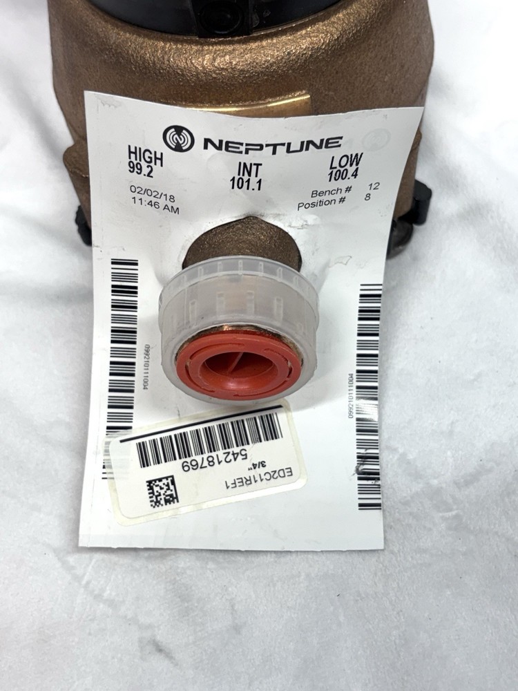Neptune T-10 3/4” Water Meter Cubic Feet E-Coder Register ED2C11REF1 New