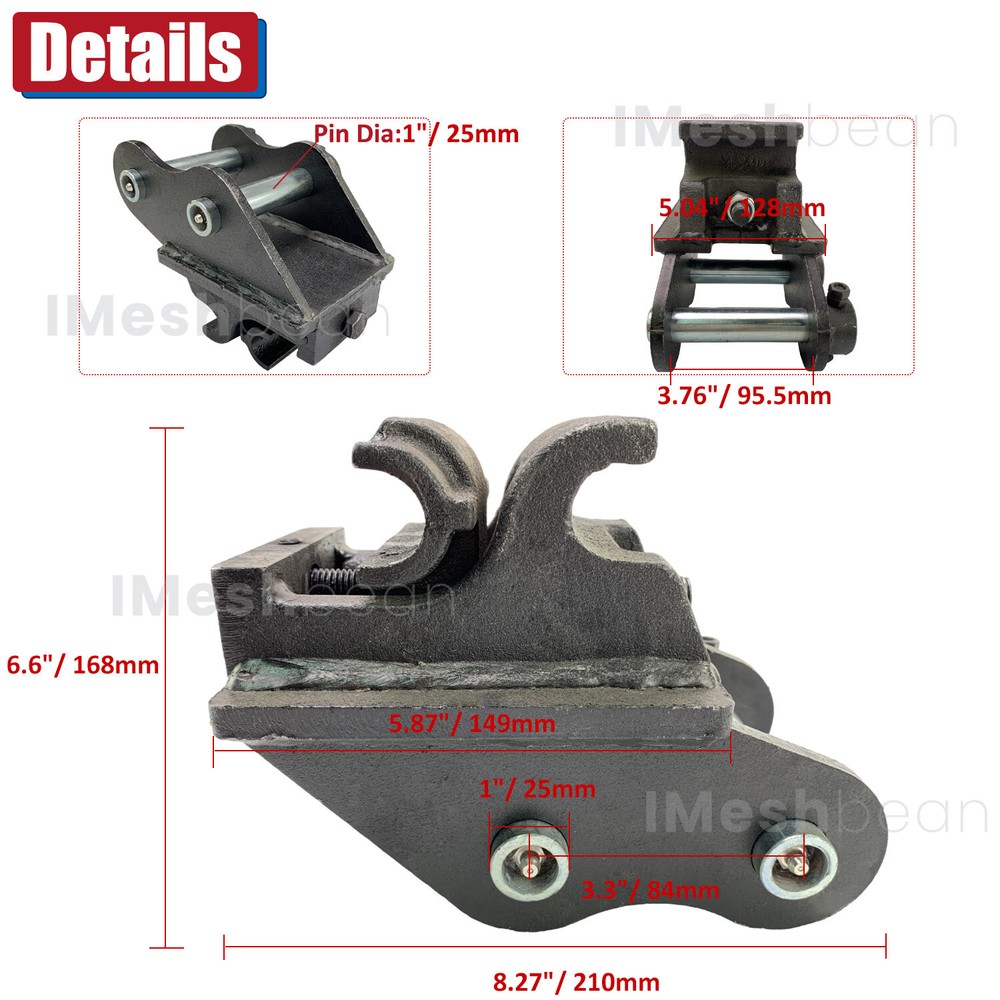 Quick Hitch Coupler Attachment For Mini Excavators Small Digger Attachment US