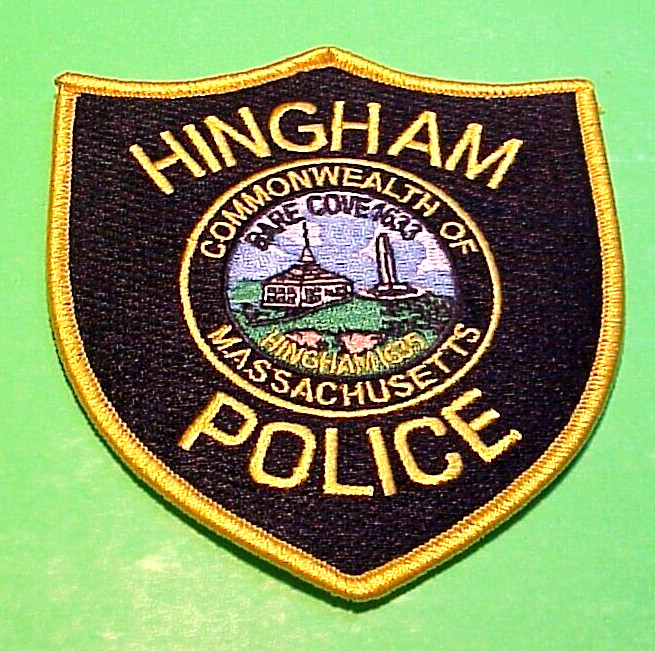 HINGHAM  MASSACHUSETTS  MA  ( COMMONWEALTH VARIETY ) 4 1/2"  POLICE PATCH
