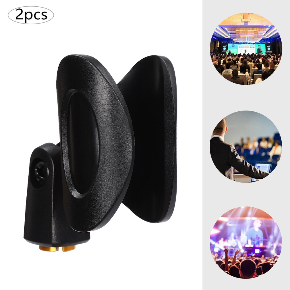 2*Microphone Clips Microphone Mic Clip Holders Universal Microphone Clip Holder
