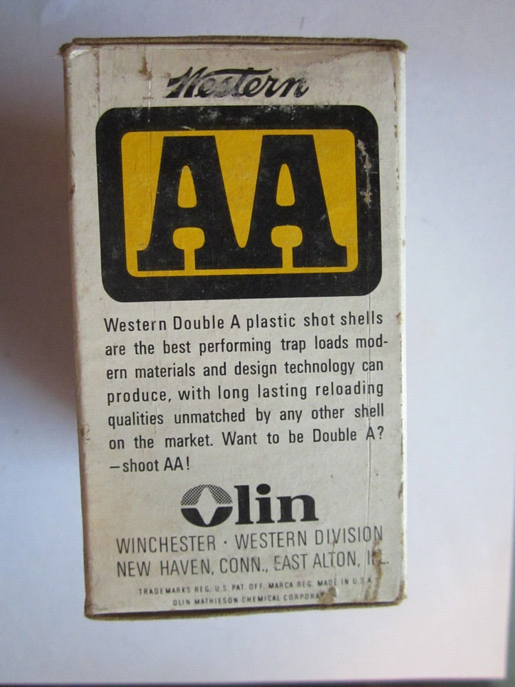 VINTAGE WESTERN AA DOUBLE A TRAP LOADS 12 ga Empty Shot Shell Box