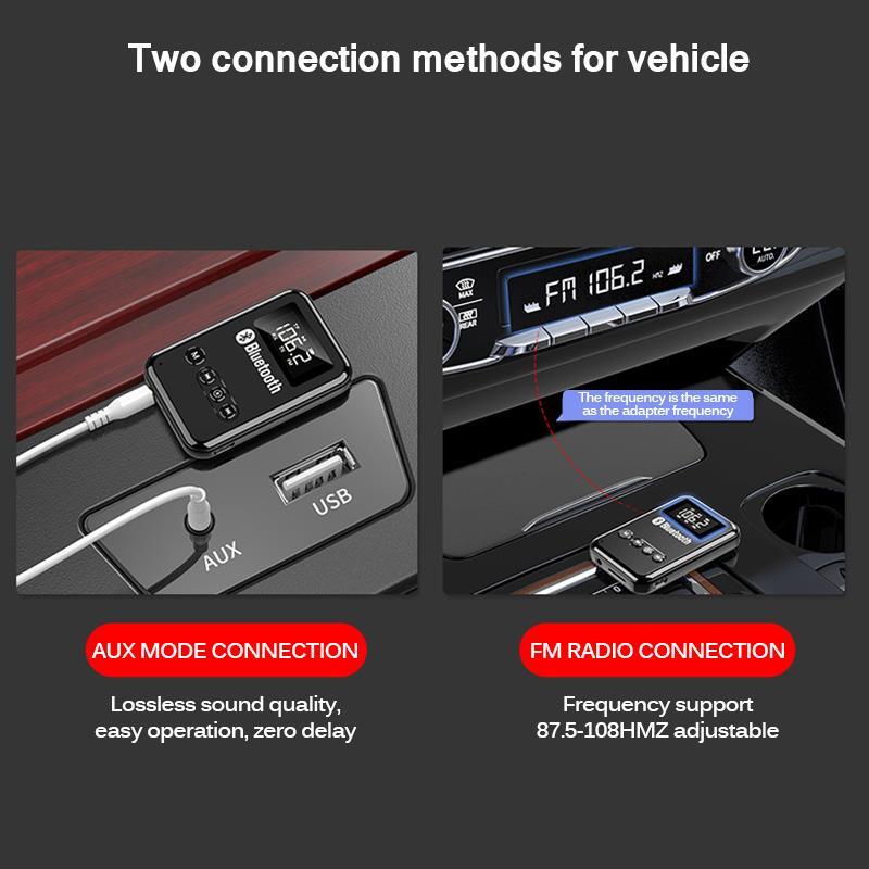 Wireless Bluetooth FM Transmitter Receiver TF For Car TV PC Headphones Speakers
