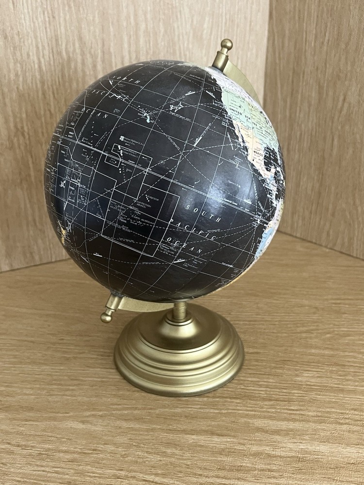 world map globe 12" desktop table decorative globe earth on base