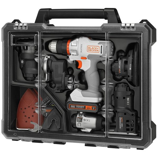 BLACK+DECKER 20V MAX MATRIX Cordless Combo Kit, 6-Tool, - BDCDMT1206KITWC