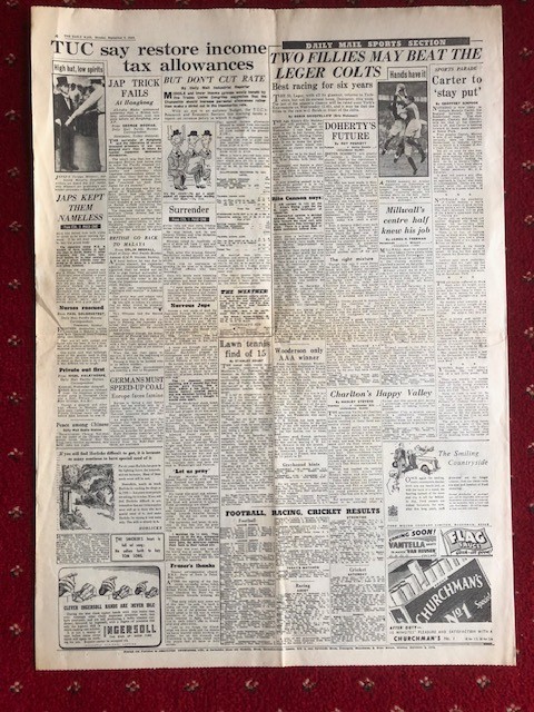 Japan Surrenders Newspaper