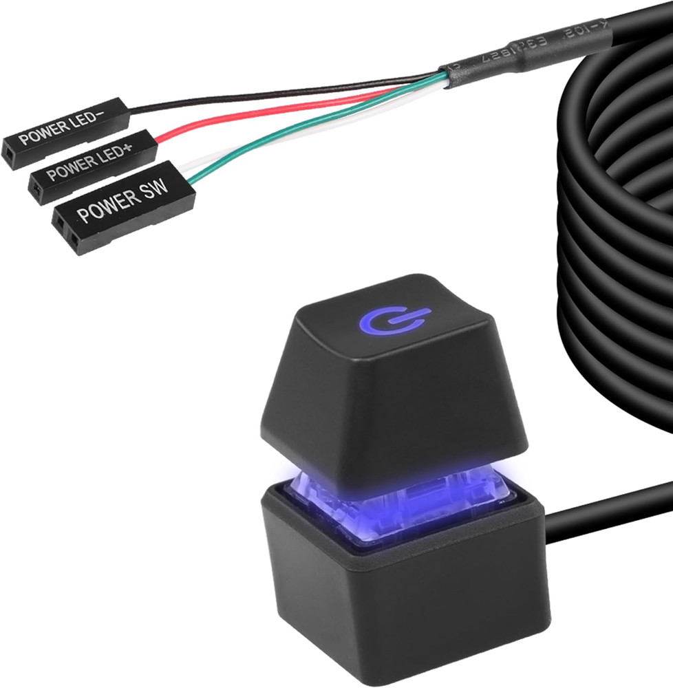 Sinloon Desktop Switch Desktop Computer Power Switch External Remote Start Compu