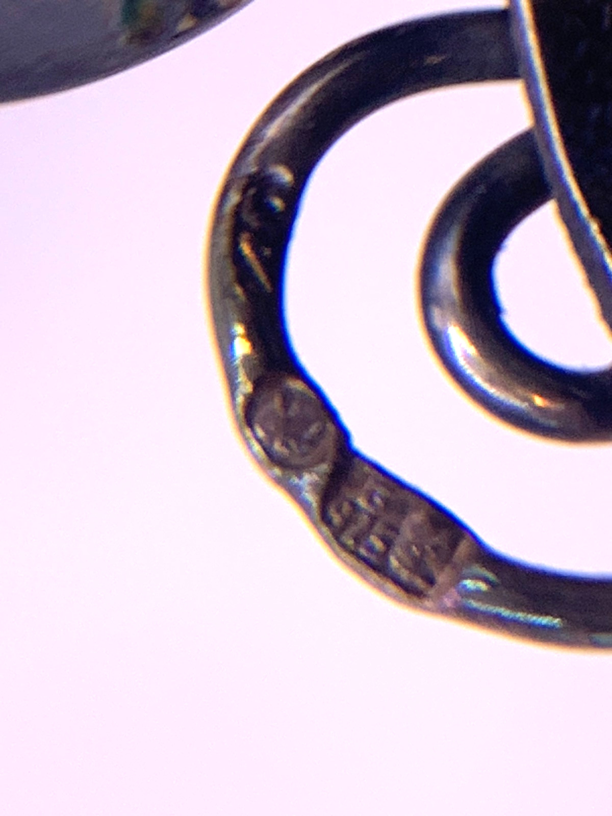 Rare Sterling Silver Candle stick Holder with Baltic Amber Cabochons 88g Poland