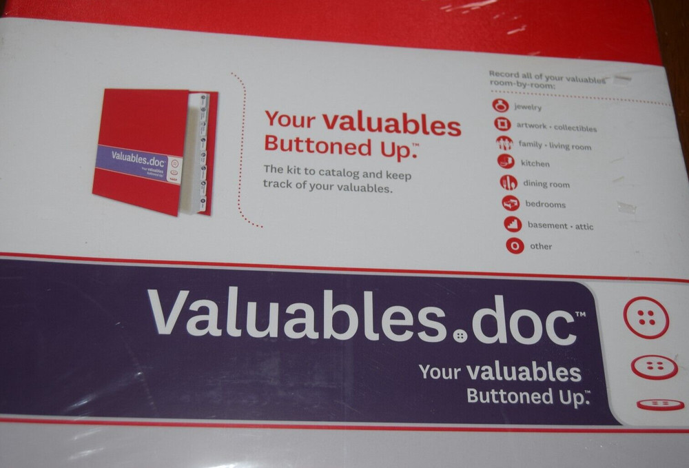 Valuables .doc Buttoned Up Kit Binder New Sealed Organizing