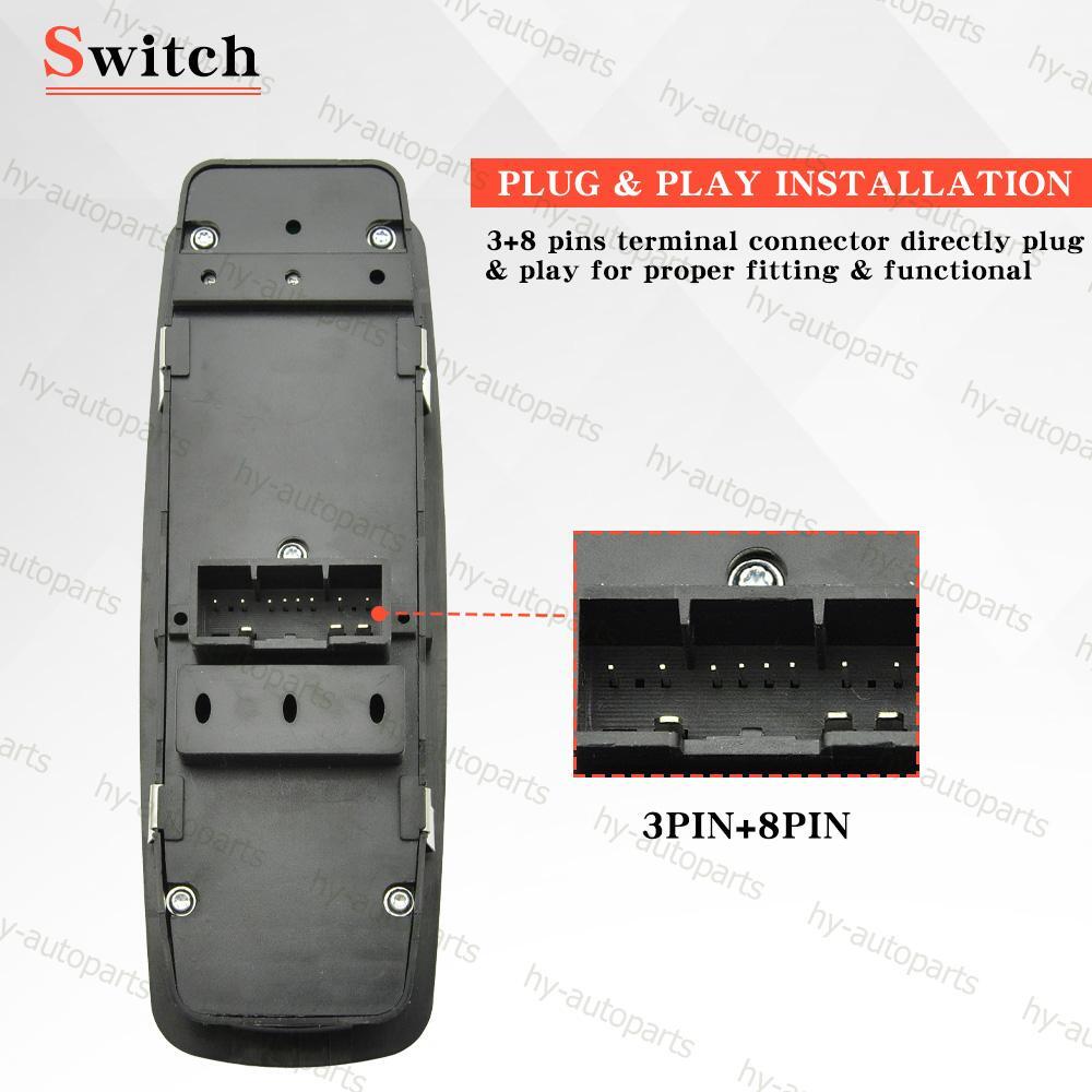 Master Power Window Control Switch Front Left For 2011-2017 Dodge Charger 4-Door