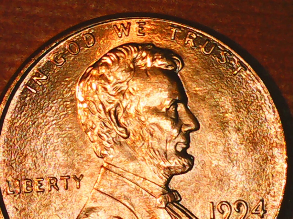 1994 Penny Die Chip Obverse on Date
