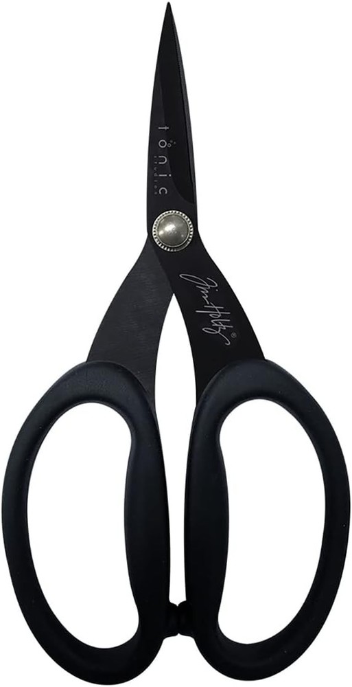 Tim Holtz Small Titanium Scissors - 7 Inch Mini Snips with Micro Serrated Blade