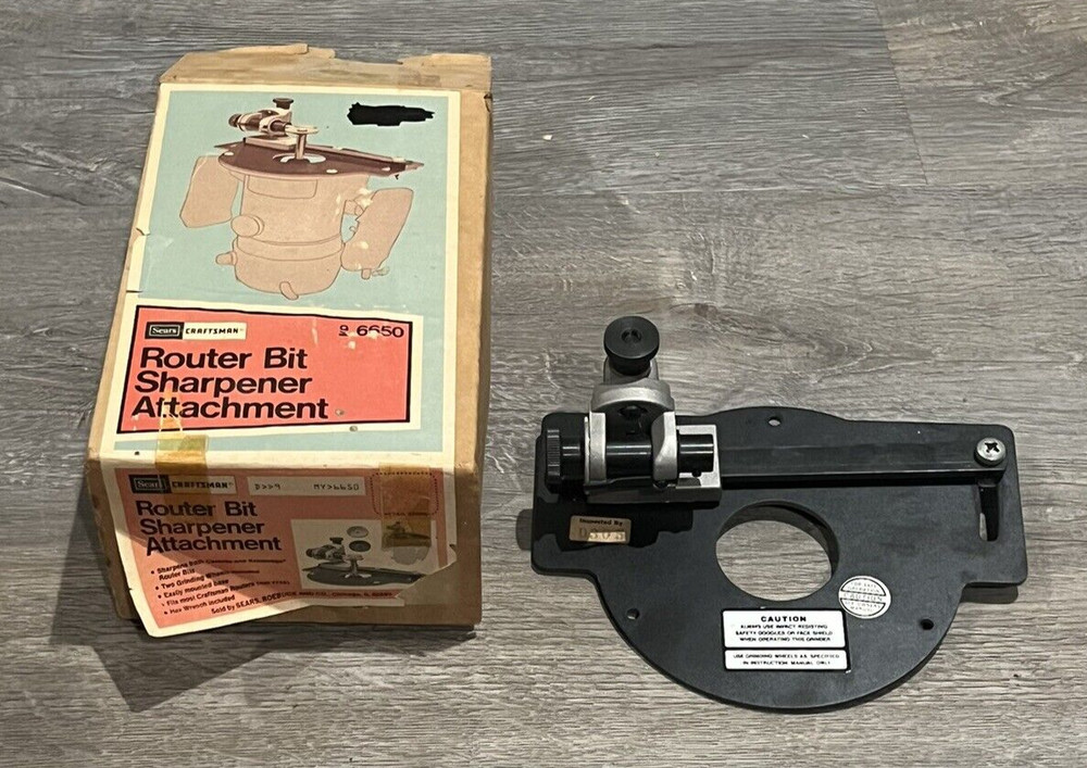 Sears Craftsman Router Bit Sharpener Attachment Model 9-6650 USA