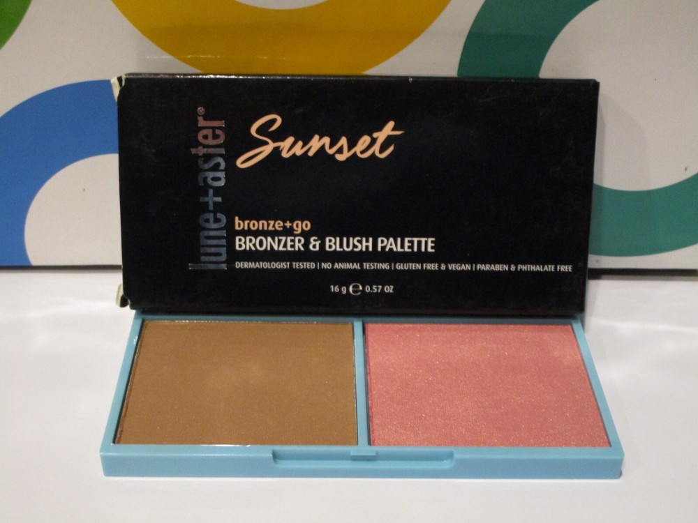 LUNE + ASTER ~ BRONZER + BLUSH PALETTE ~ SUNSET ~ 0.57 OZ