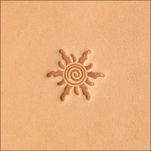 Geometric Spiral Sun G2293 Craftplus Leather Stamp
