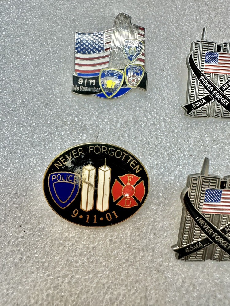 8 Assorted NYPD FDNY 9/11 Memorial Pins