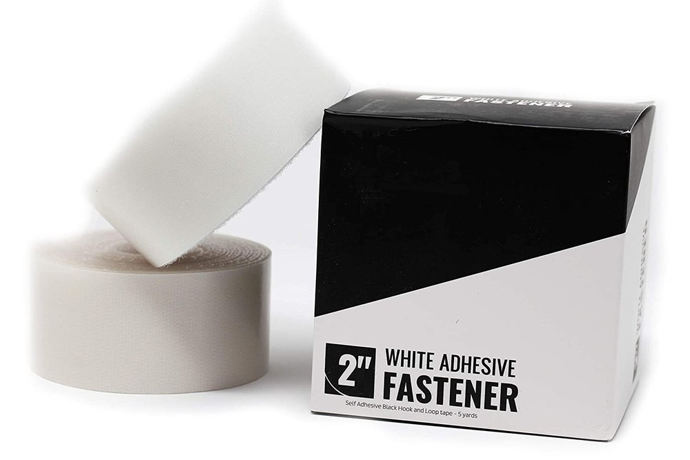 White 2 Inch Wide Hook & Loop 5 Yard Self Adhesive Industrial Strength