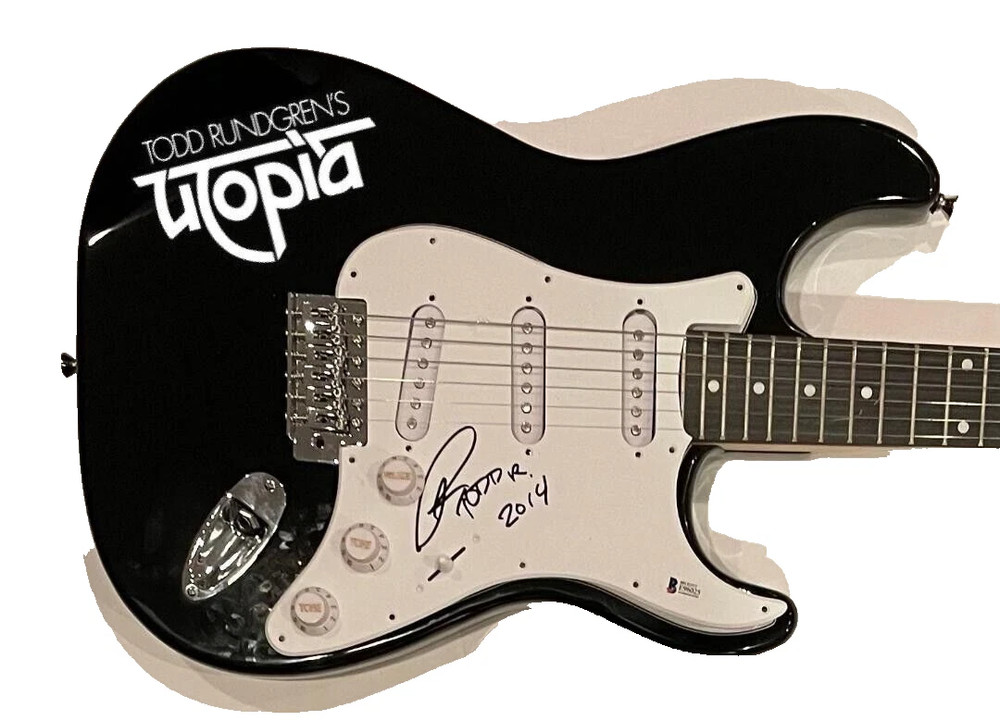 TODD RUNDGREN Utopia Signed Guitar Beckett COA BAS