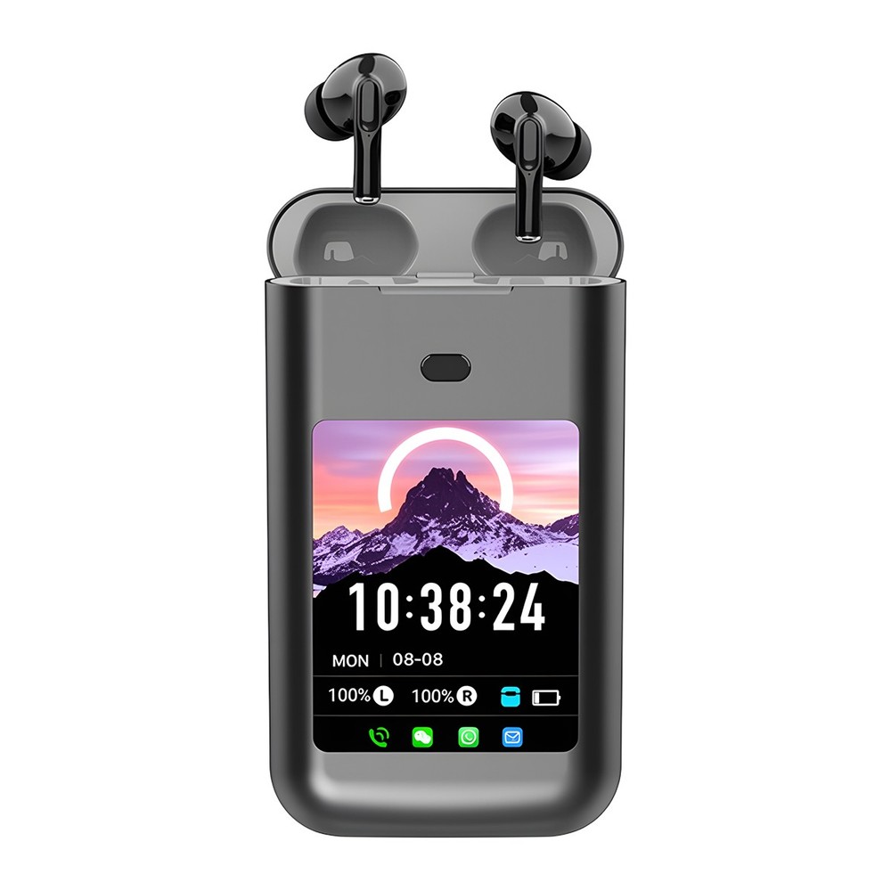 Smart Earbuds with Message Notifications, ANC ENC, Touch Screen & Flashlight New