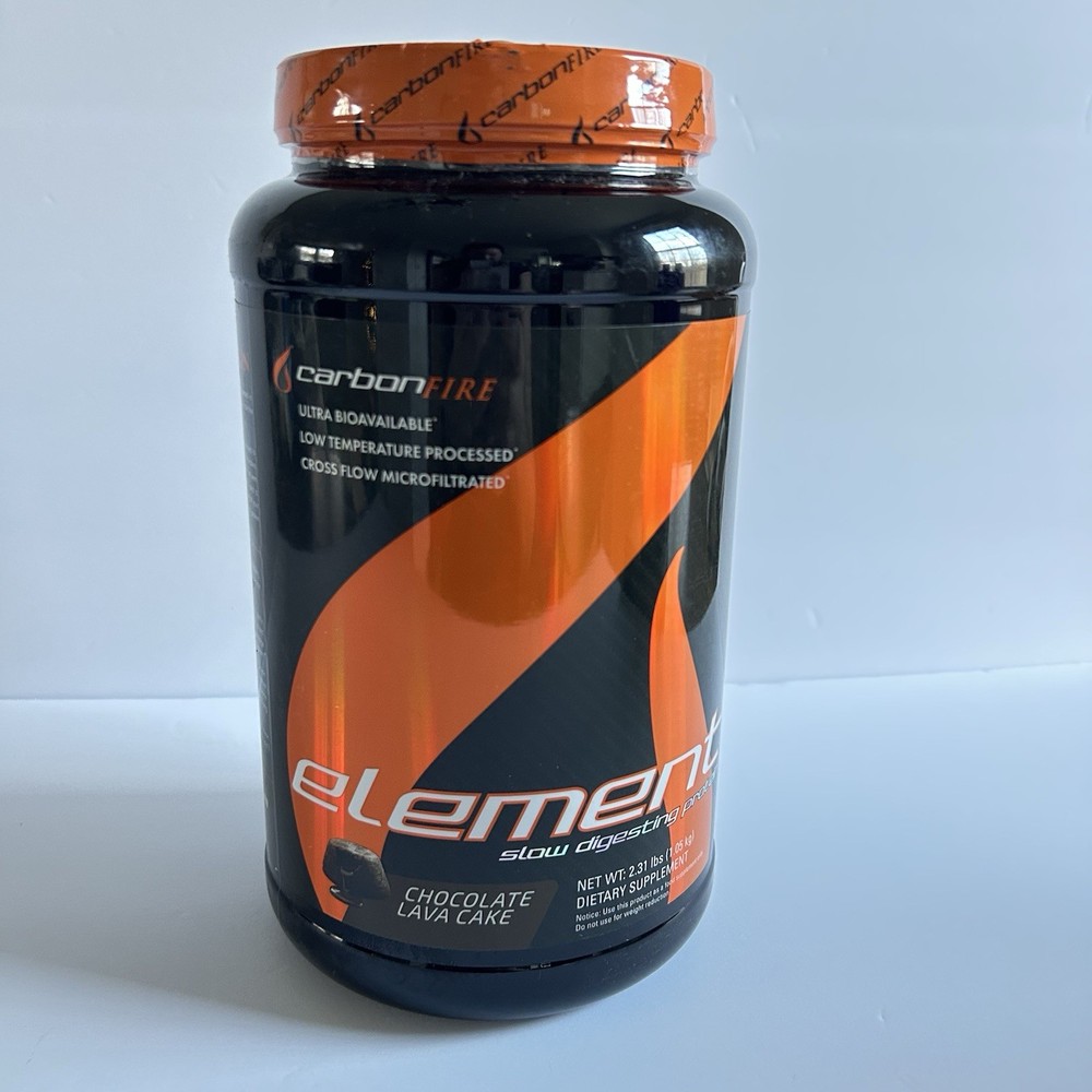 ELEMENT PROTEIN POWDER -CHOCOLATE LAVA CAKE 2.31 LB  Expires 7/27 Slow Digesting