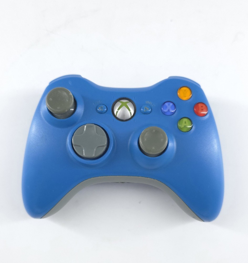 Official OEM Microsoft Xbox 360 Wireless Controller Blue & Gray Limited Edition