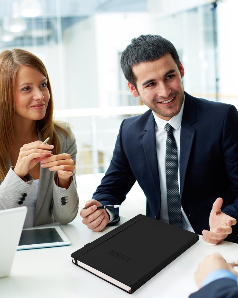 WEMATE Meeting Notebook for Work, Work Planner Notebook With Action Items, B5...