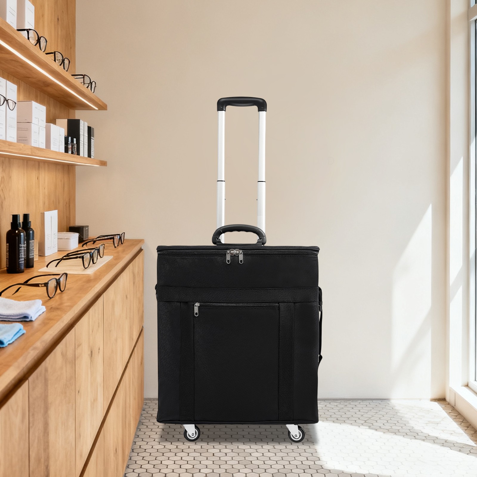 180 Pair Eyeglasses Storage Trolley Optical Frame Bag Box Organizer Display Case