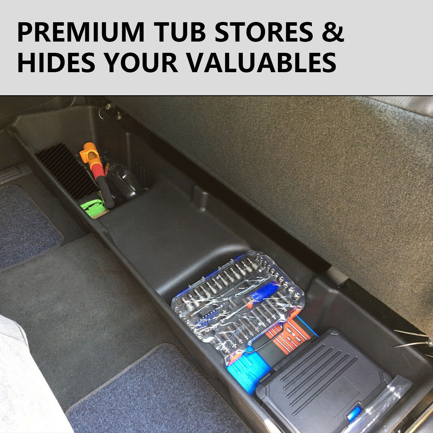 Under seat Storage Box 99-06 fits Chevy/GMC Silverado/Sierra Extended Cab 4-Door