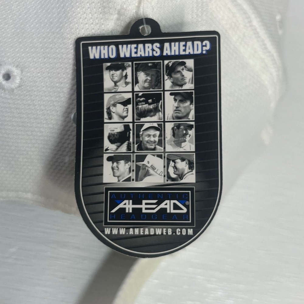 Mylan Classic Performance Golf Cap Hat White Adjustable Strap Back New