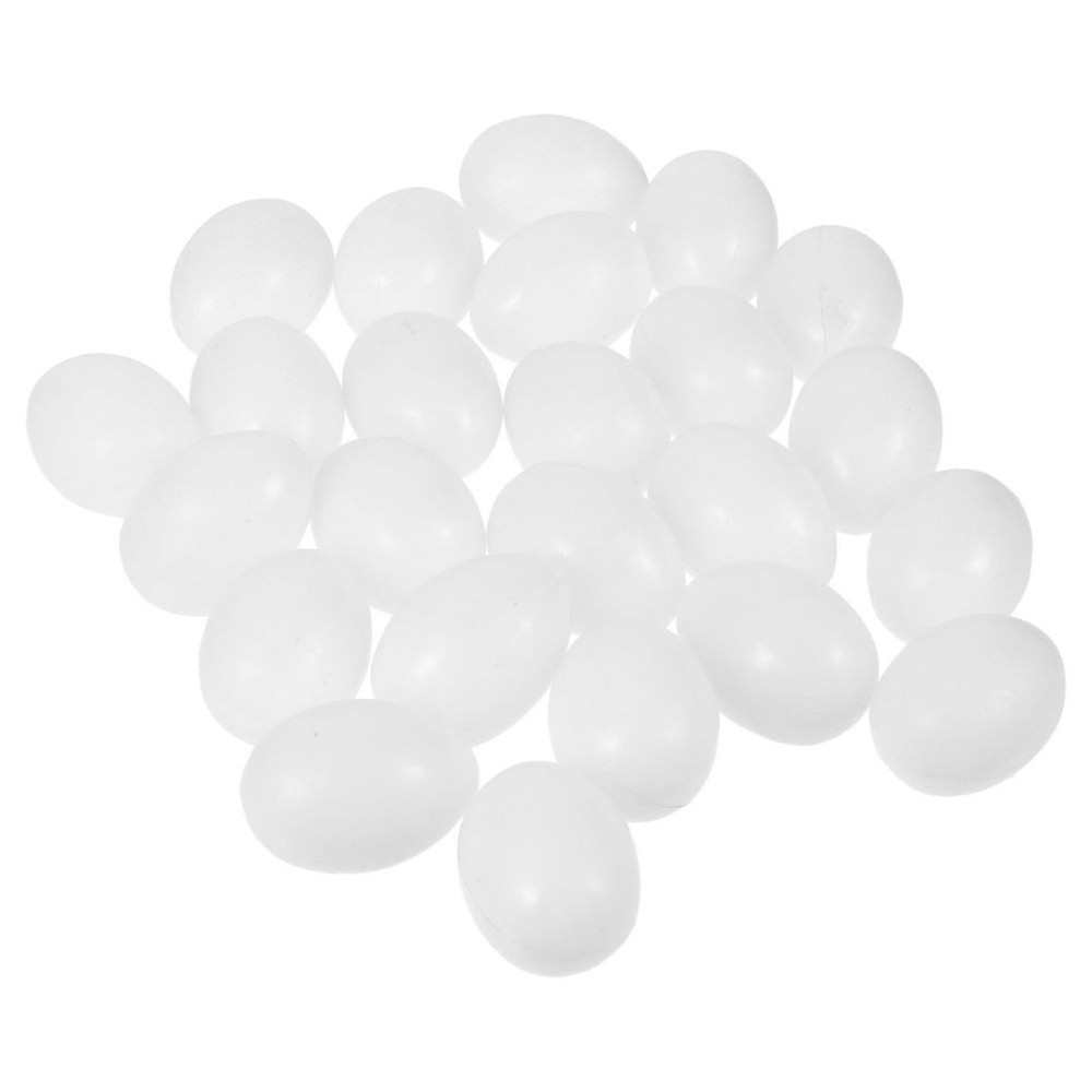 30Pcs Solid Plastic Eggs for Tricking Birds to Stop Laying Eggs