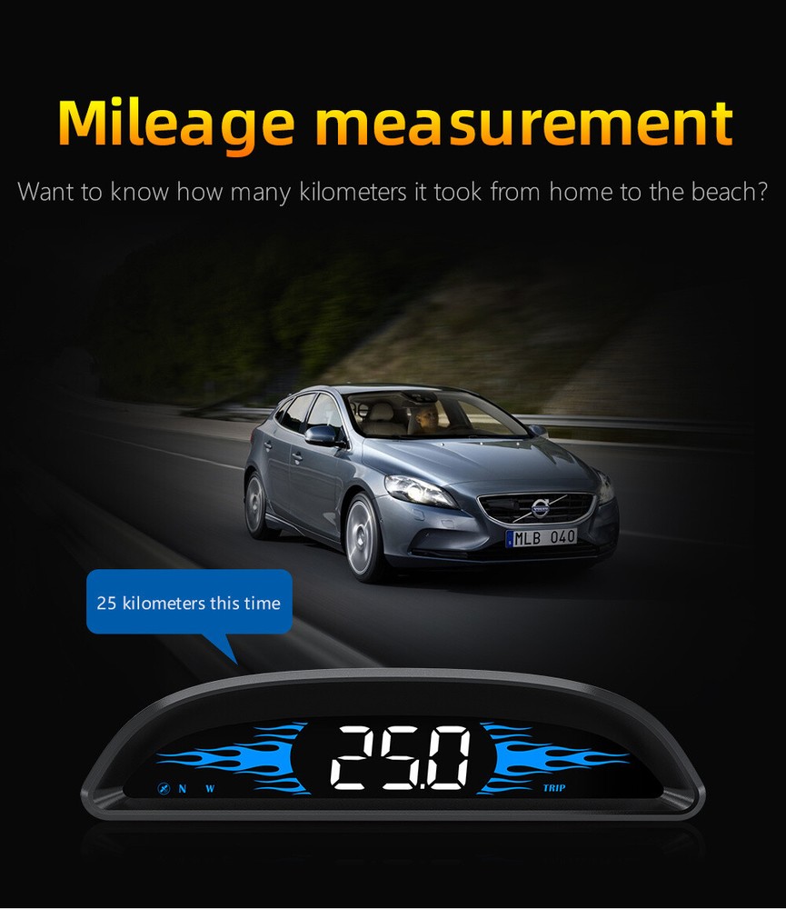 Car Head Up Display HUD Digital Projector GPS Speedometer Warning Alert Alarm