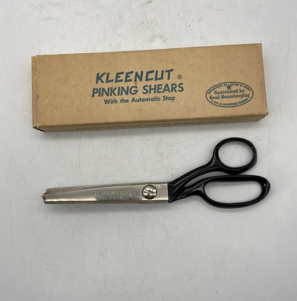 Kleencut Pinking Shears 389 Automatic Stop With Box