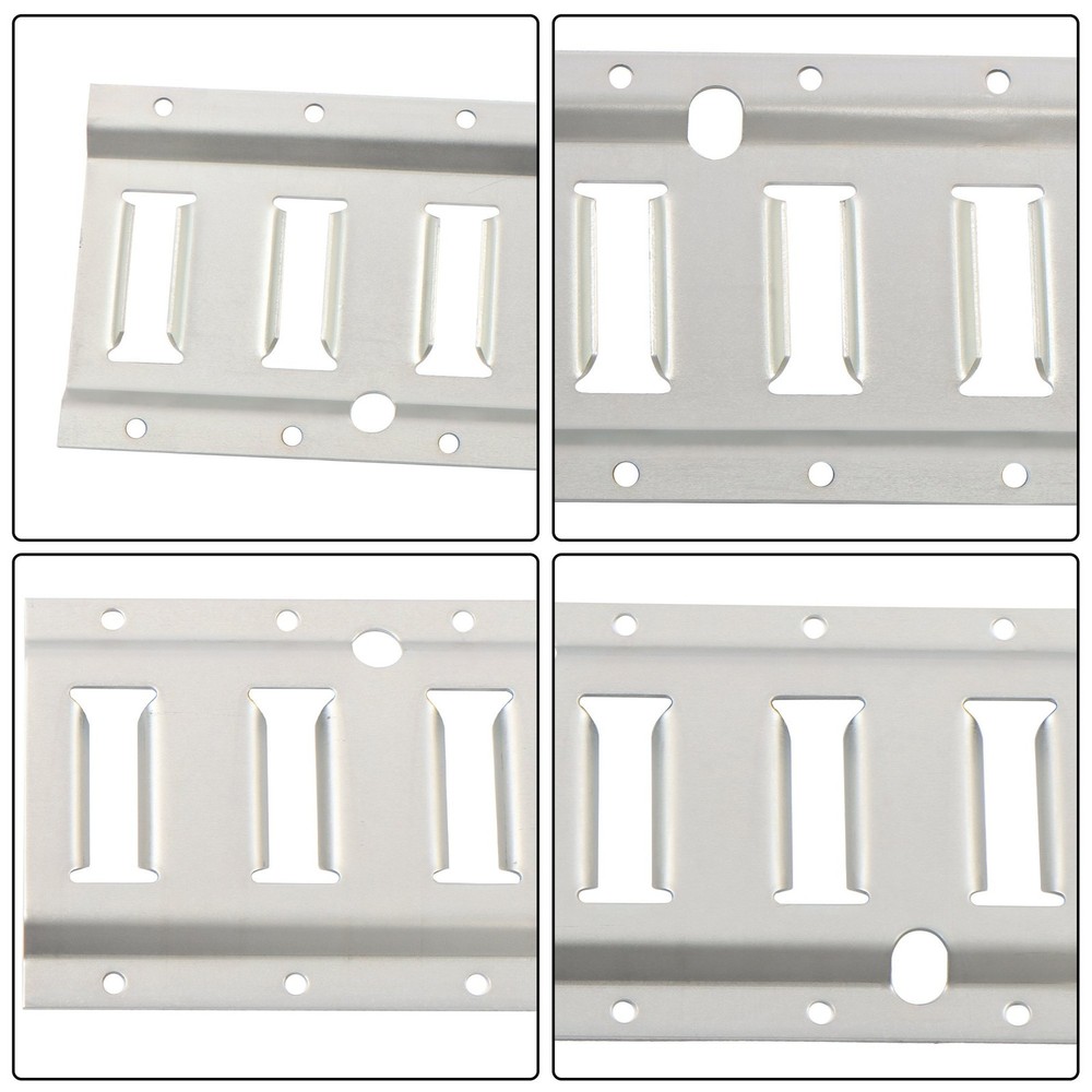 8 Piece 4' Galvanized E Track Rail Set Silver Finish For Vans Trailers Garages