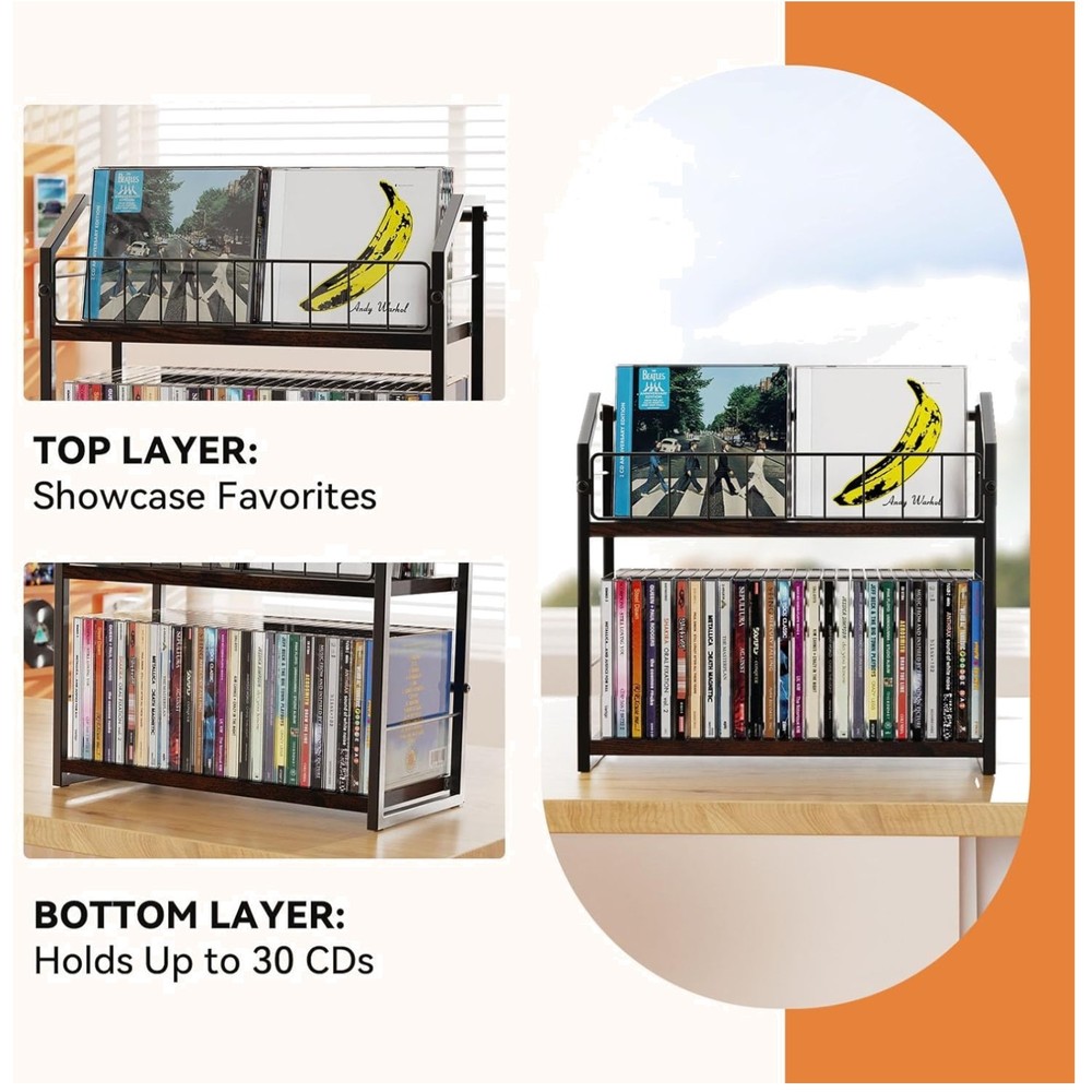 Space-Saving CD Shelf - Home Office Organizer