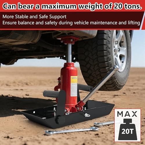 Bottle Jack Base Plate, Adjustable Size Stabilizing Landing Pad, Universal