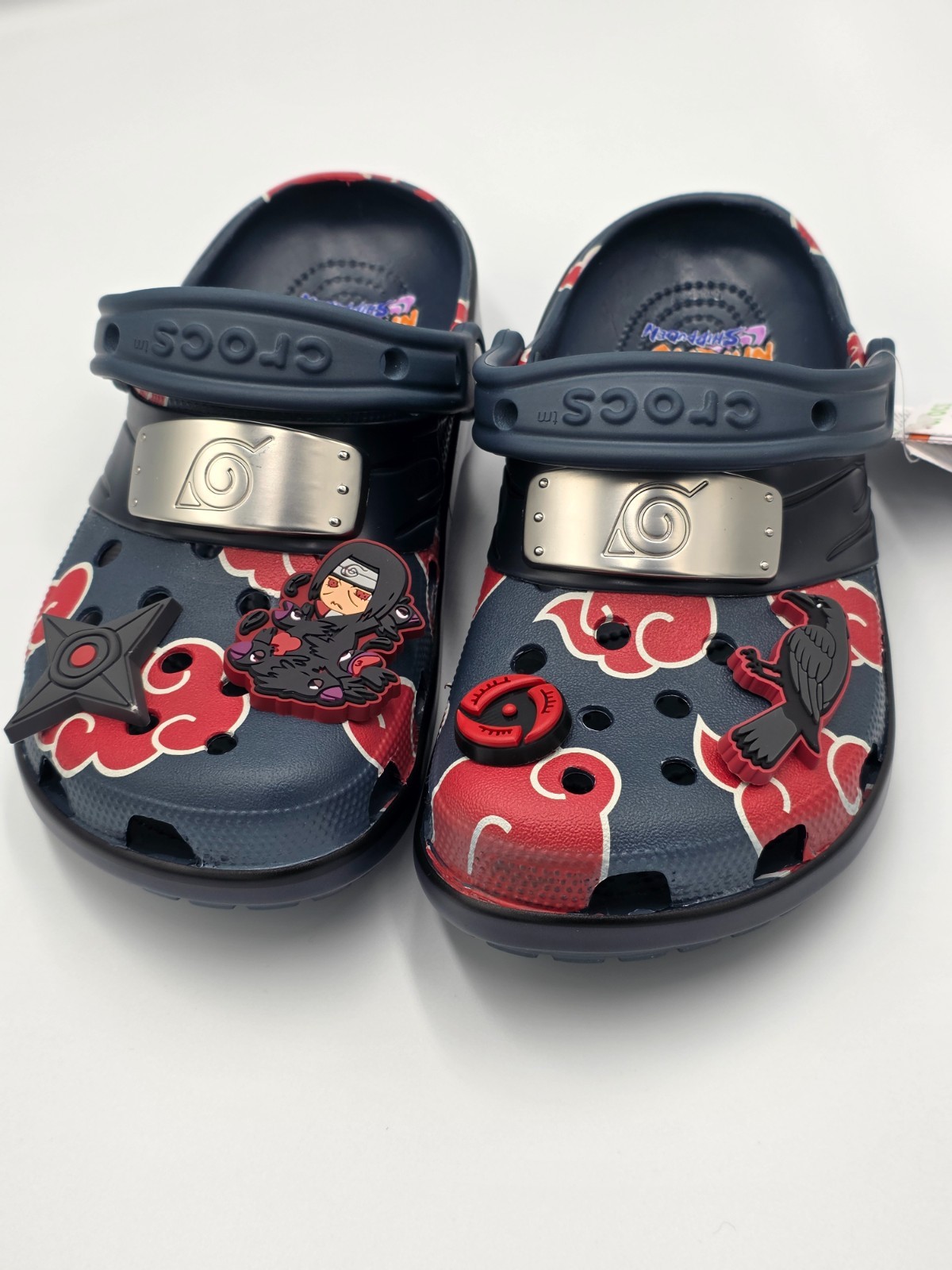 Naruto Crocs Akatsuki Anime Clogs Custom Jibbitz Slip On Sandals Unisex Shoes