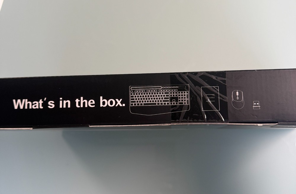 KC213 Wireless Keyboard & Mouse Combo 2.4 GHz Black Open Plug&Play Box Untested