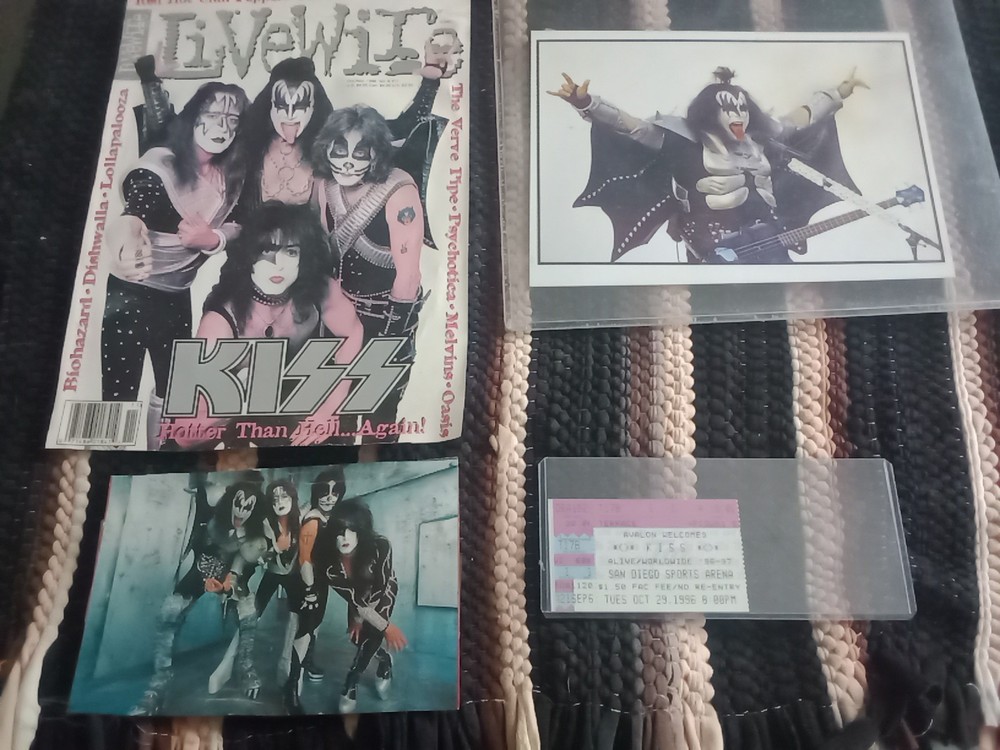 Kiss 👄 Ticket Stub History 🎸 Reunion Tour 10-29-96, Irvine CA, Meadows Amphit.