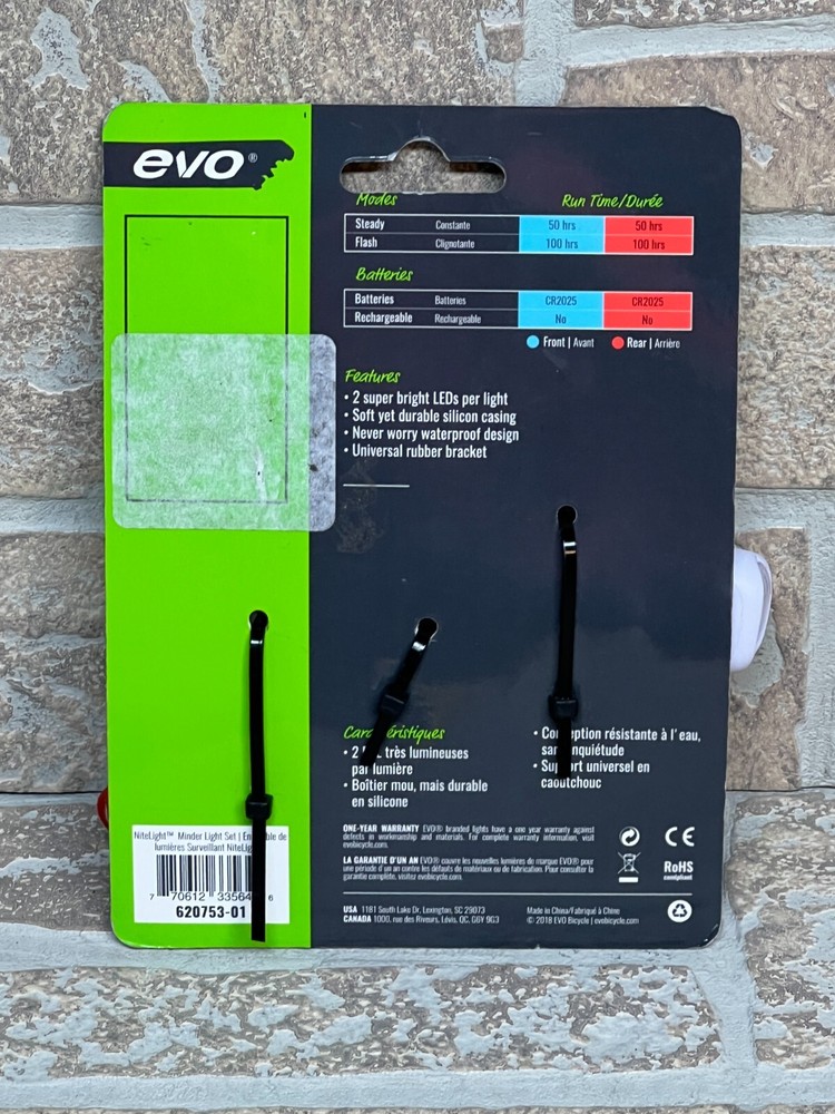 Evo NiteLight Minder Light Set White Red NEW